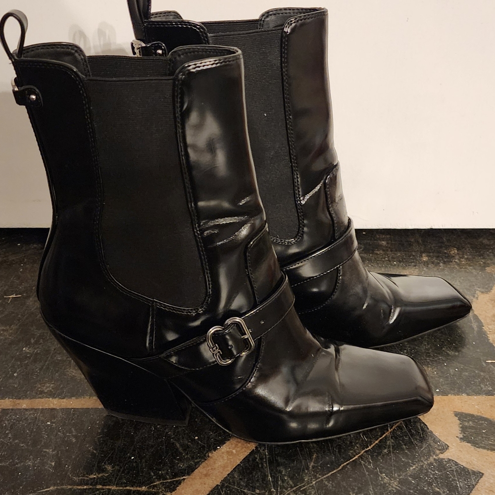Sam Edelman Black Heeled Chelsea Boots